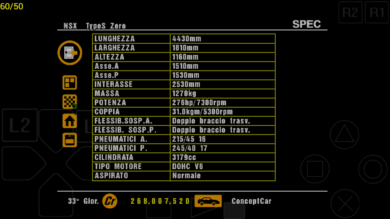 Honda NSX Type S Zero specs