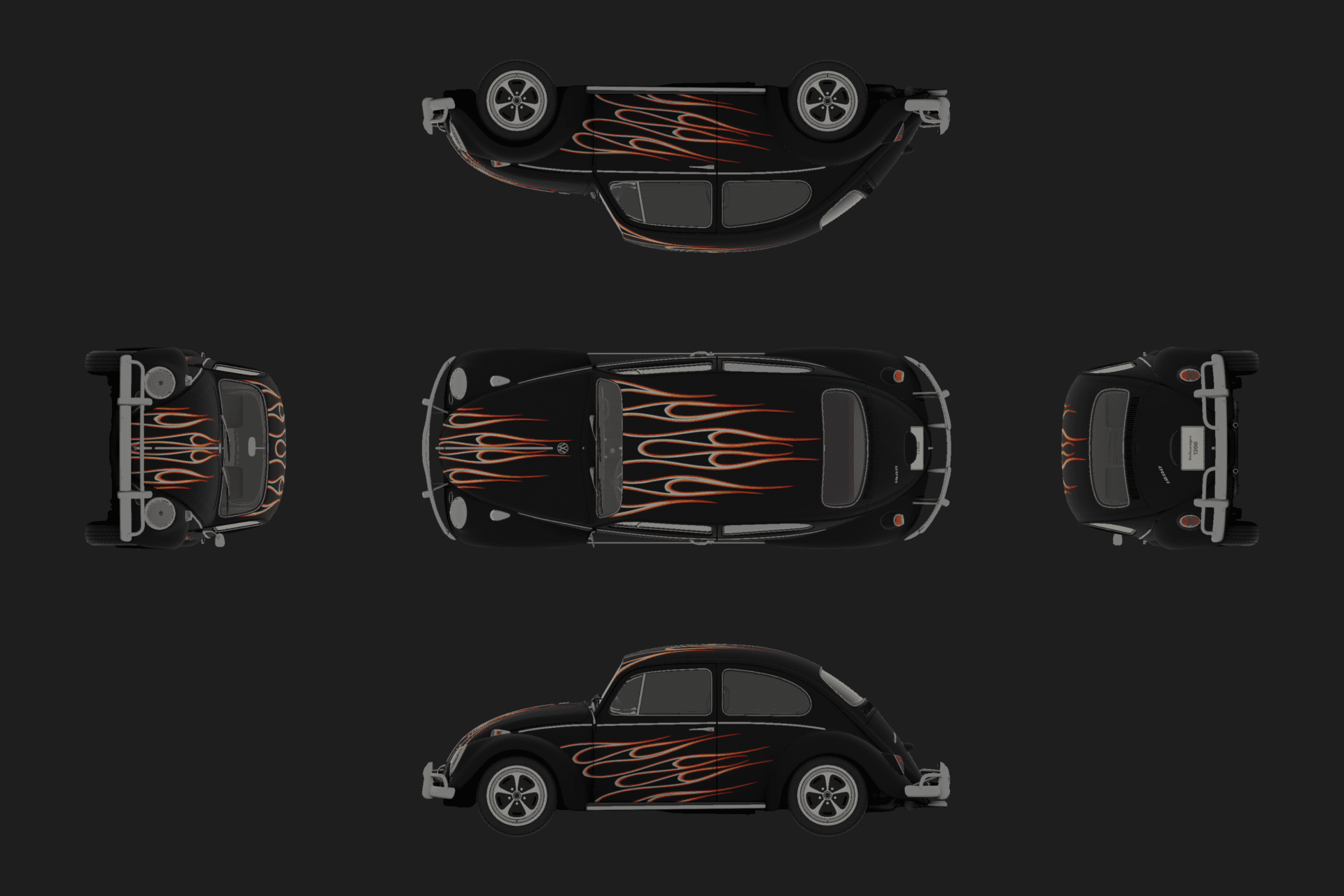 Hot Rod Beetle Plan View