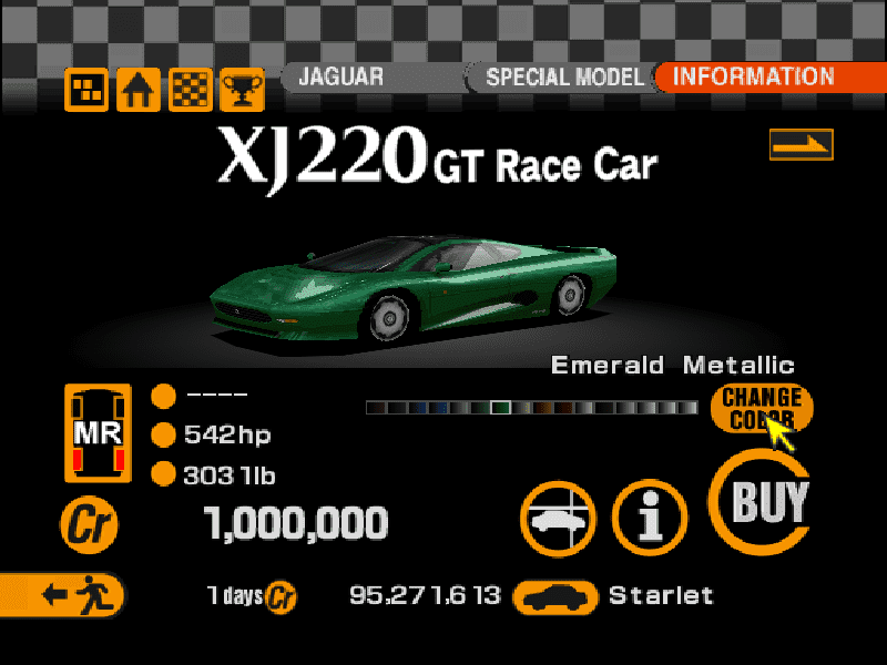 Jaguar XJ220 GT Race Car