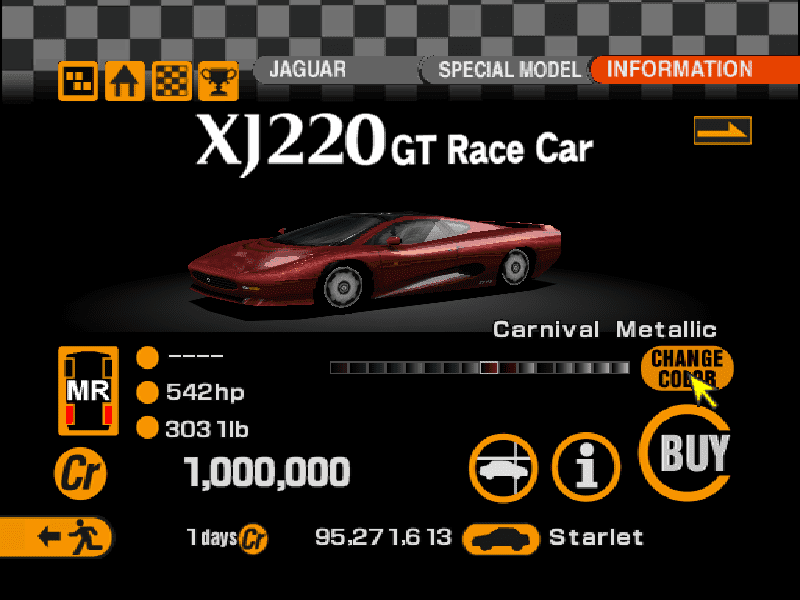 Jaguar XJ220 GT Race Car