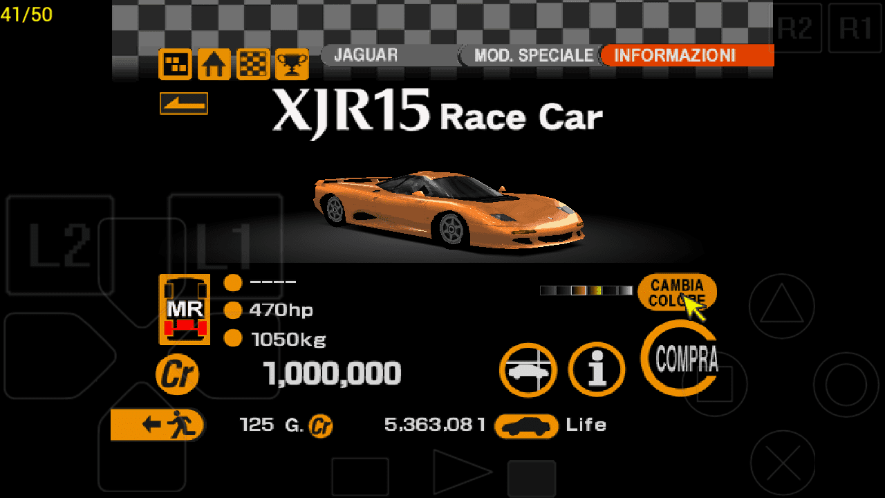 Jaguar XJR15 Orange