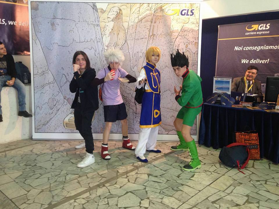 Jin from BlazBlue and Gon from Hunter x Hunter! I don't know who's the second one starting from the left, though. XP