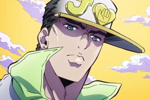 Jotaro Kujo, as seen in episode #1 from the anime of JoJo's Bizarre  Adventures: Diamond Is Unbreakable