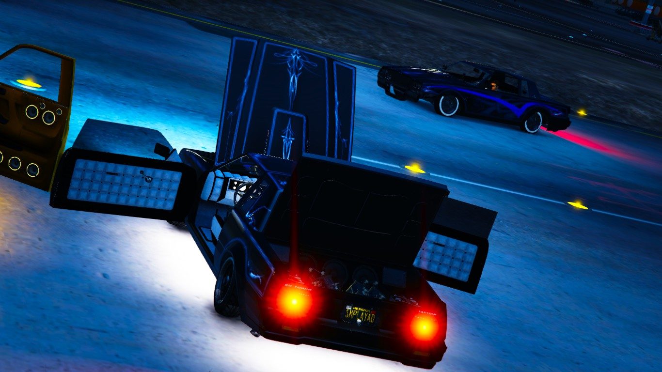 Lights flicker on the runway 14