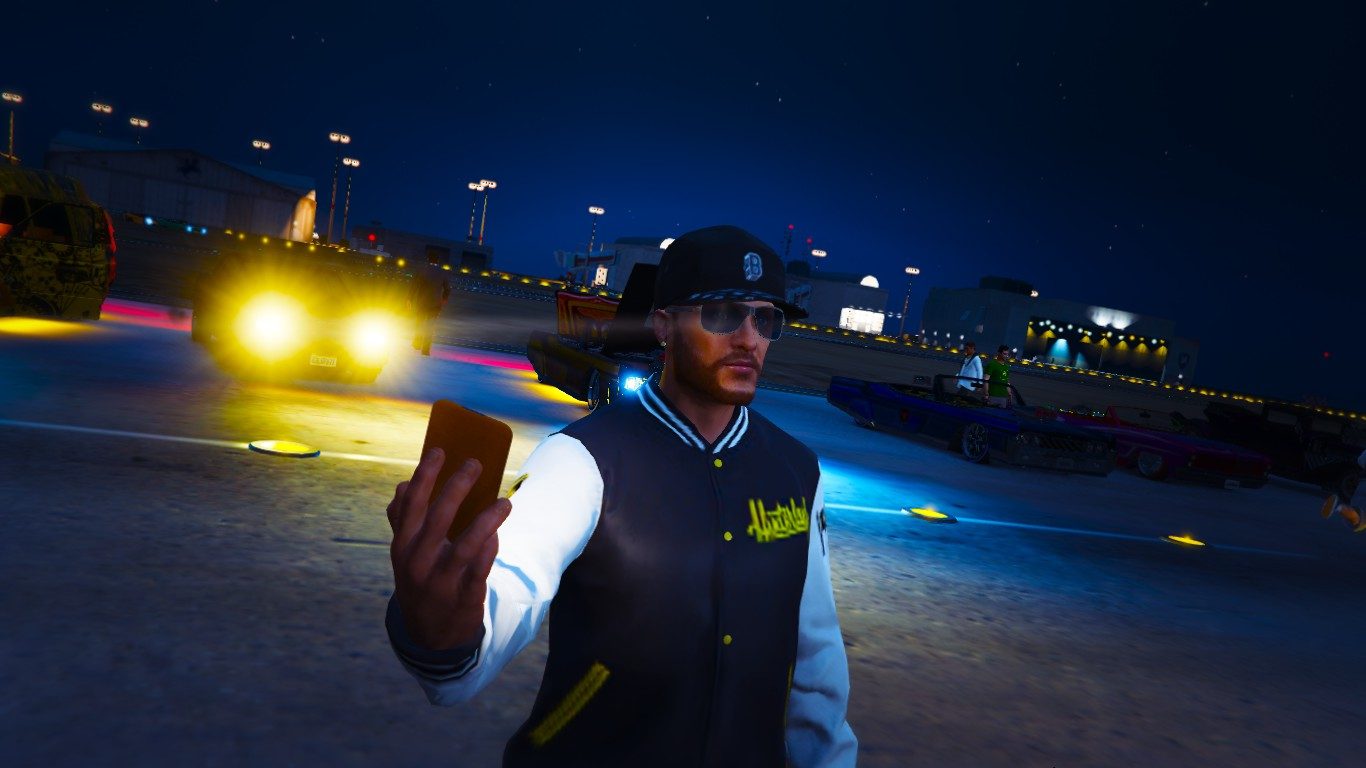 Lights flicker on the runway 16