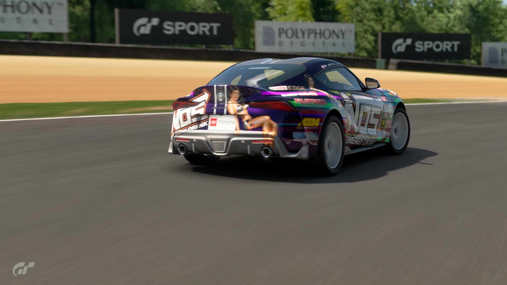 Loud Supra livery racing at Brands Hatch
