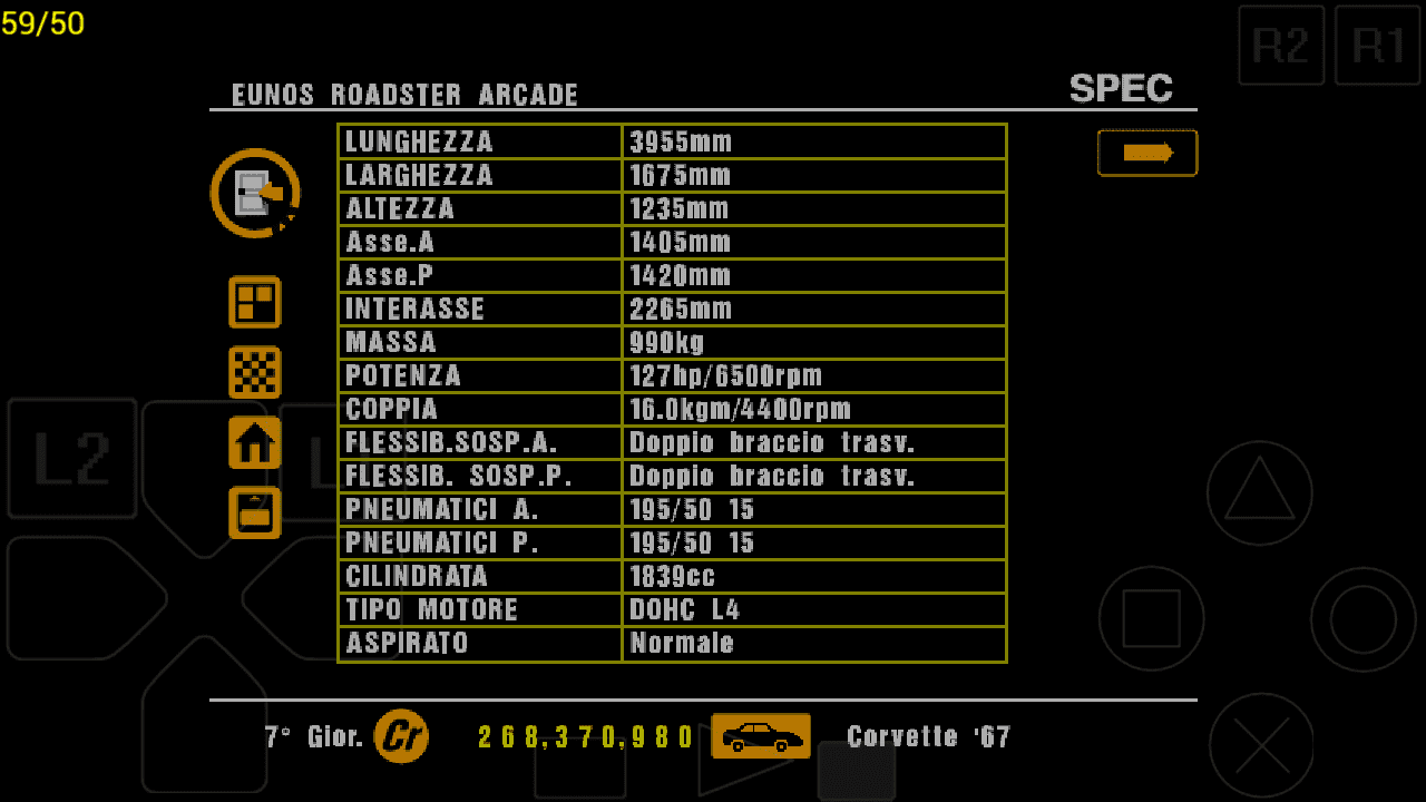 Mazda Eunos Roadster Arcade specs