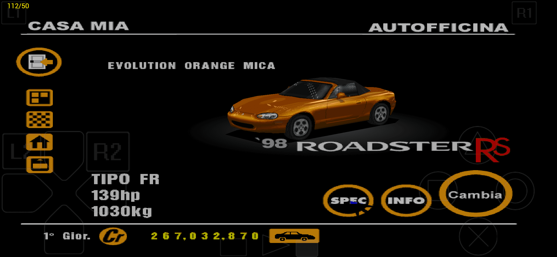 Mazda Eunos Roadster RS '98 Evolution Orange Mica