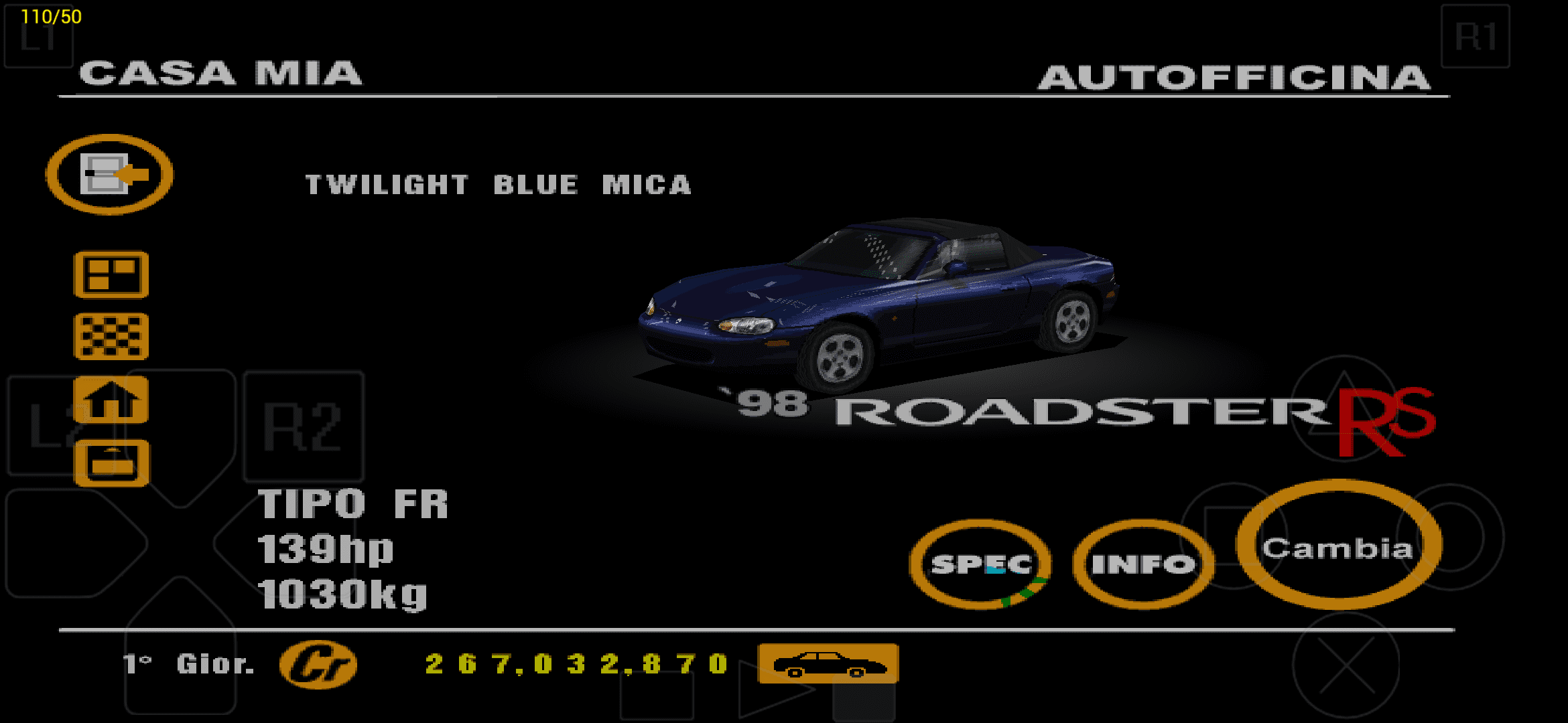 Mazda Eunos Roadster RS '98 Twilight Blue Mica