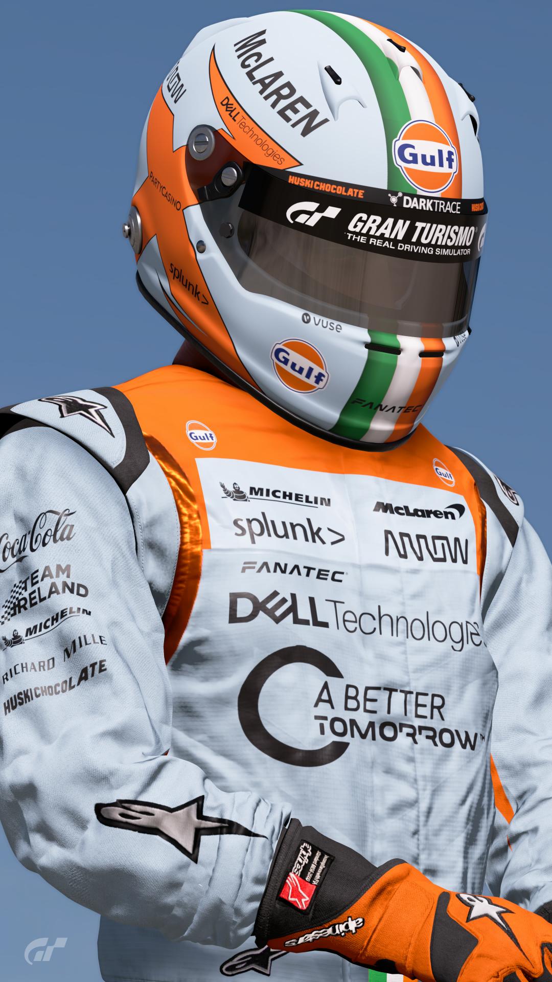 McLaren Gulf Suit And Helmet