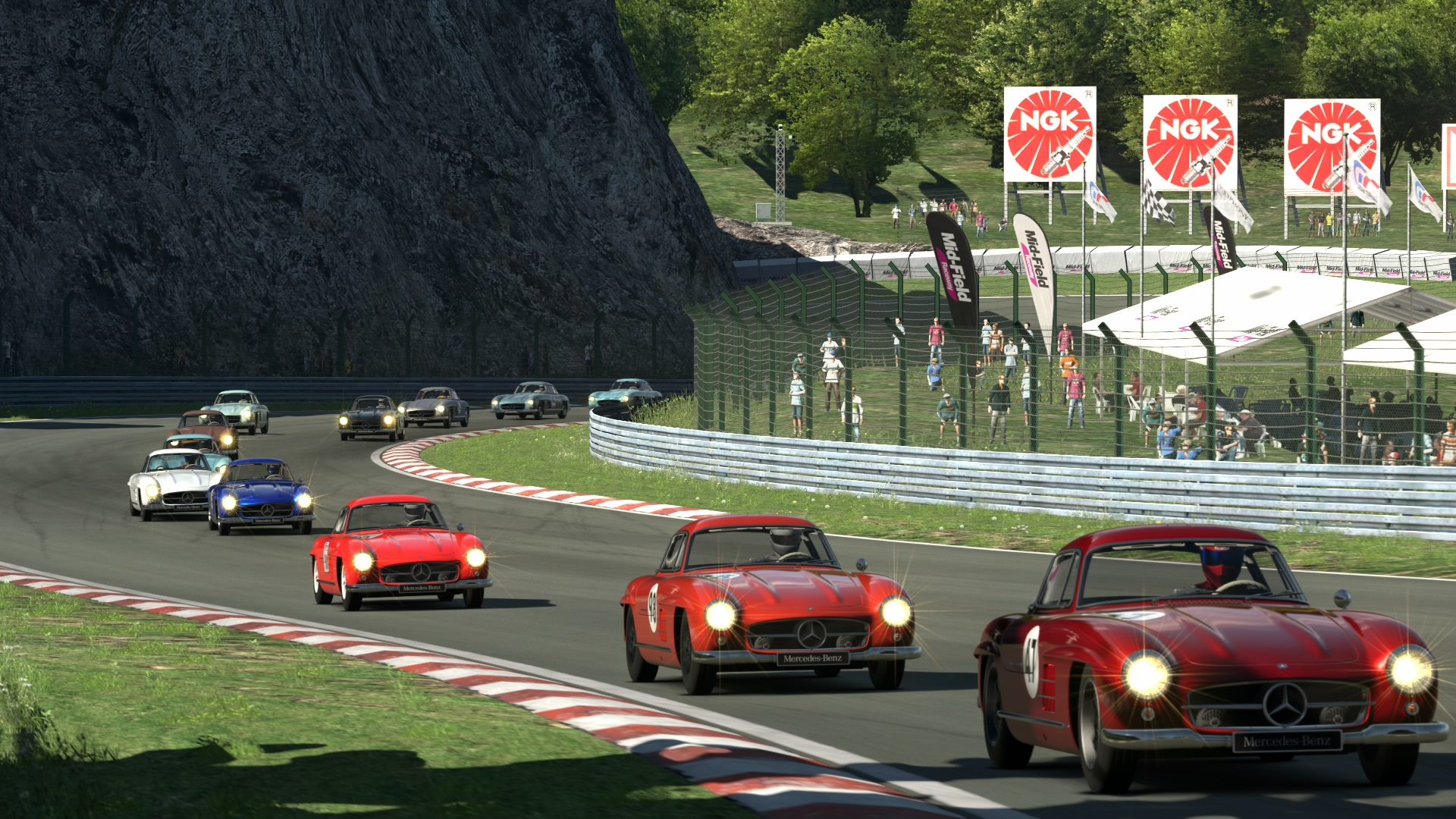 Mercedes-Benz 300 SL Coupe' '54 @ Mid-Field Reverse WRS 76
