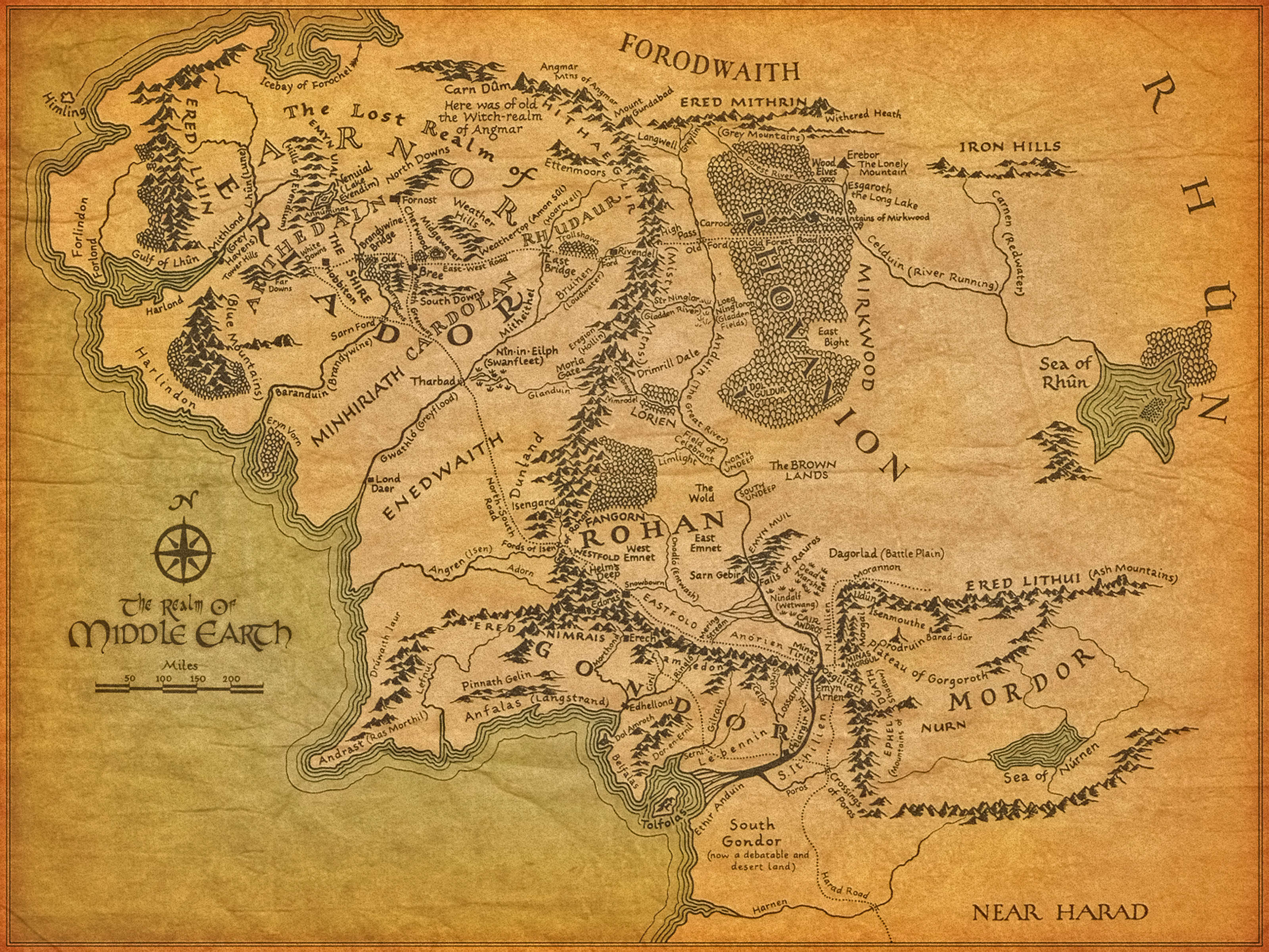 Middle Earth map