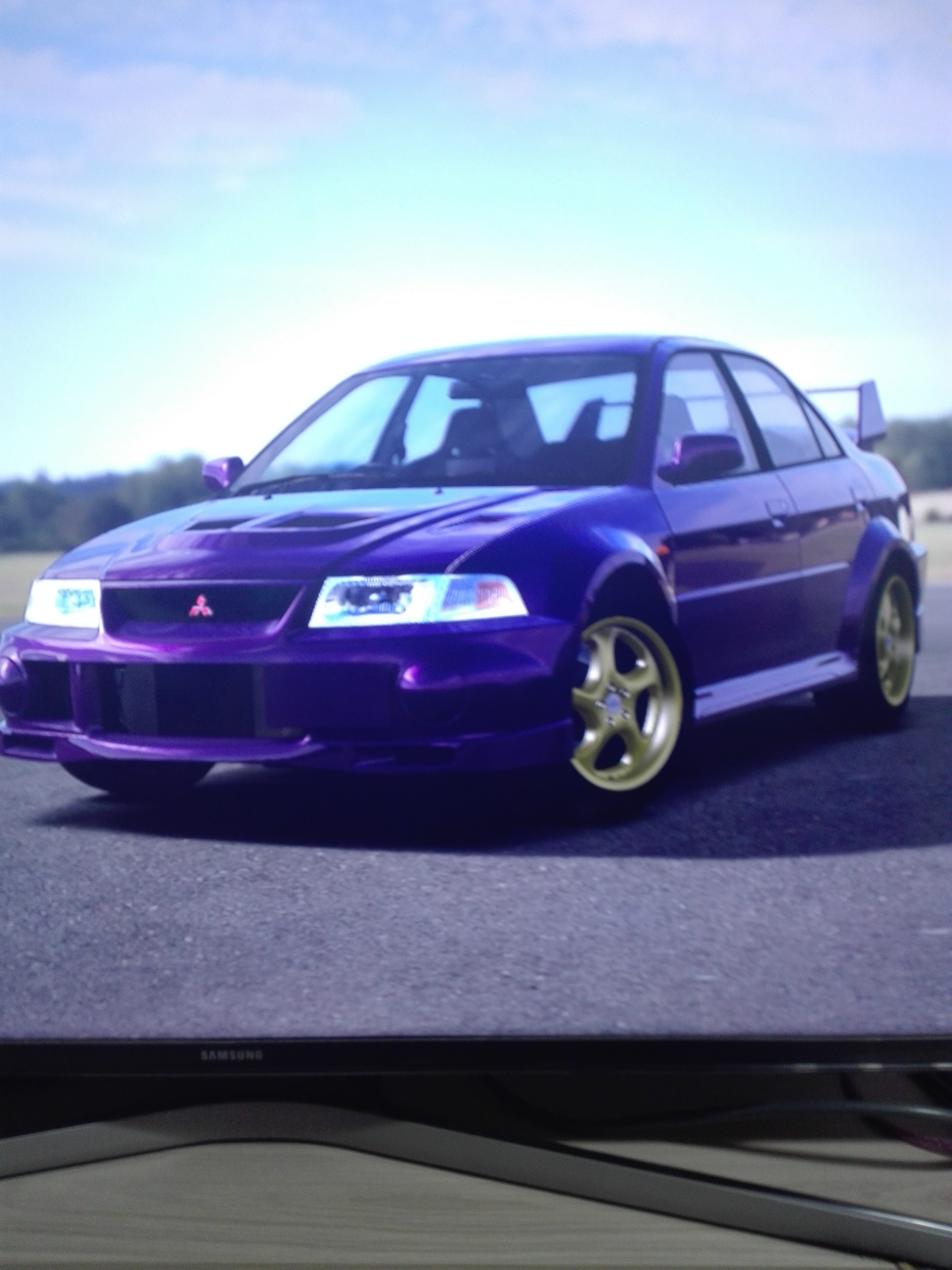 Mitsubishi Lancer Evolution IV GSR purple