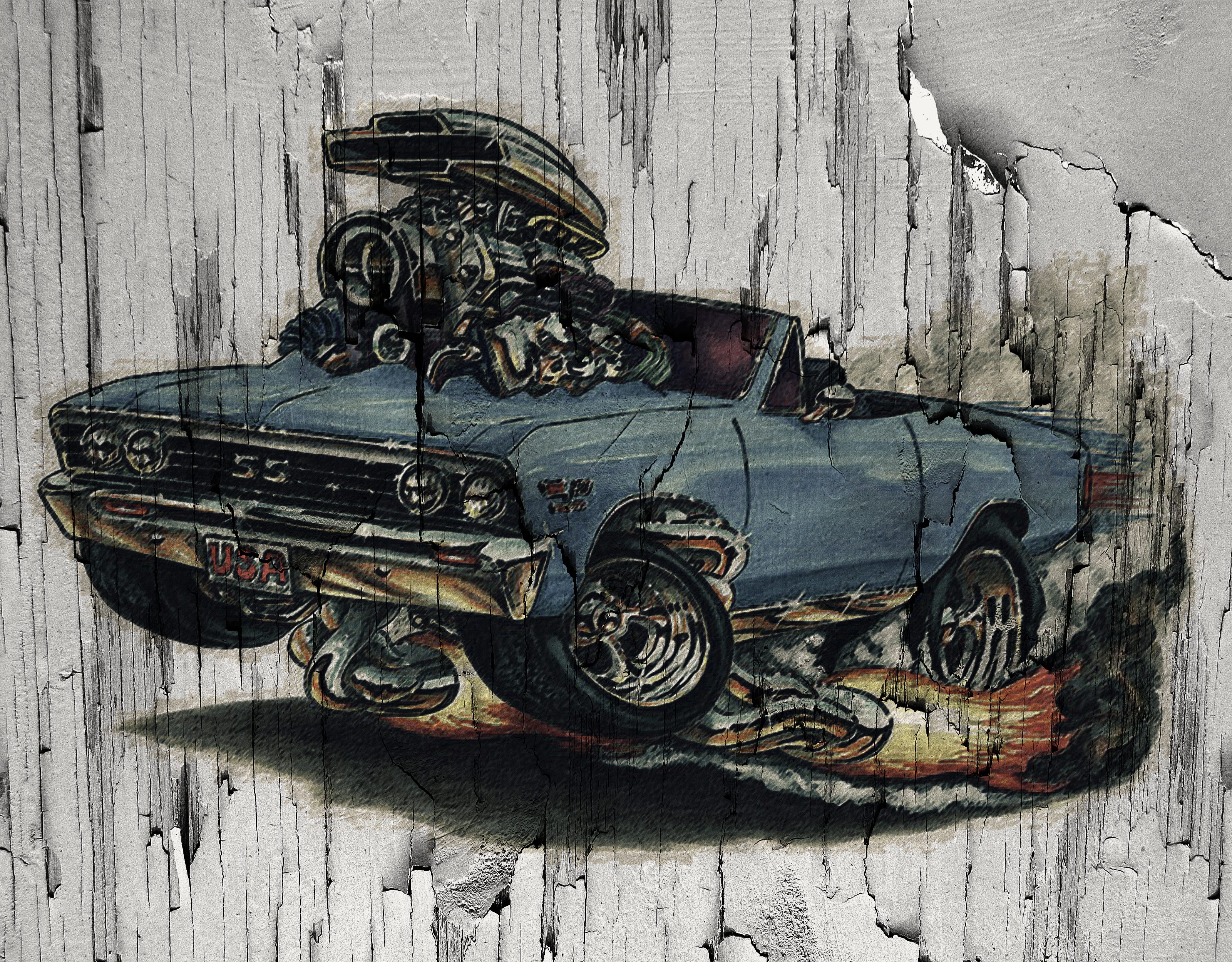 Muscle car cartoon | GTPlanet