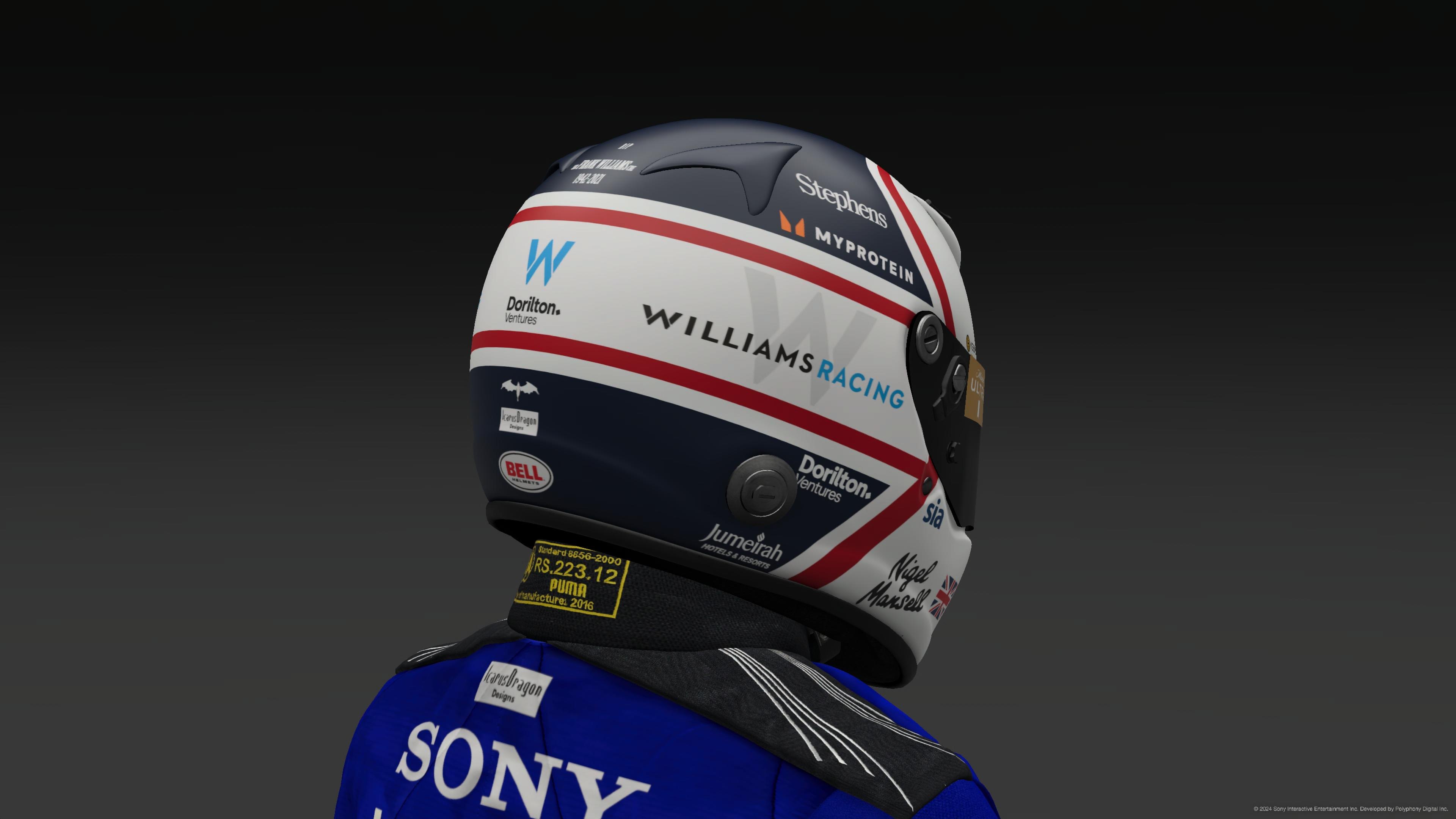 Nigel Mansell 2024 Williams Helmet - Pic 3
