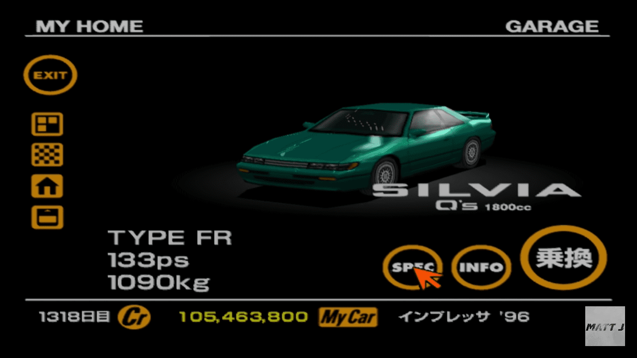 Nissan Silvia Q's 1800cc turquoise