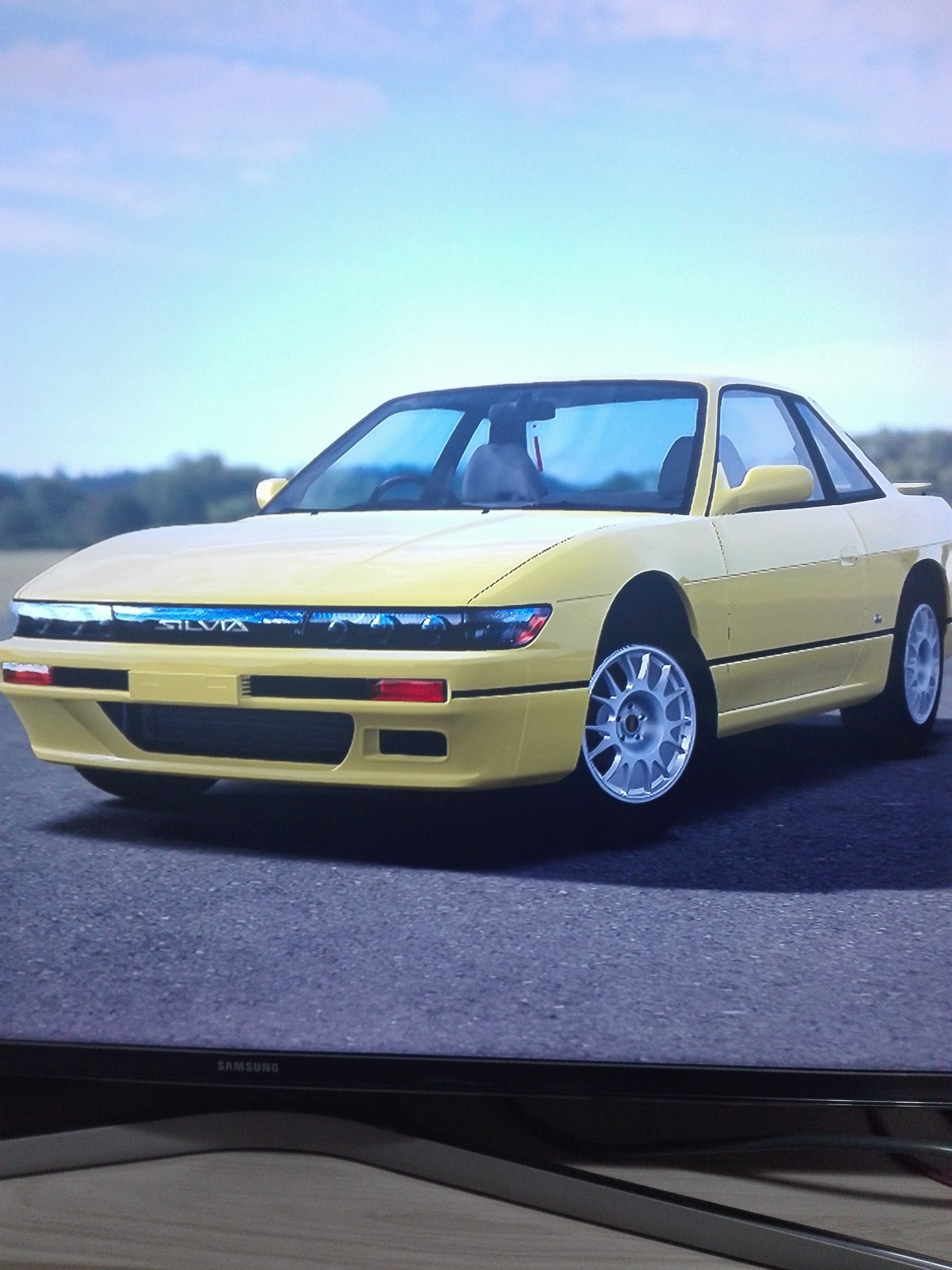 Nissan Silvia S13 K's yellow