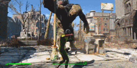 "One Punch Man" in "Fallout 4" (GIF)
