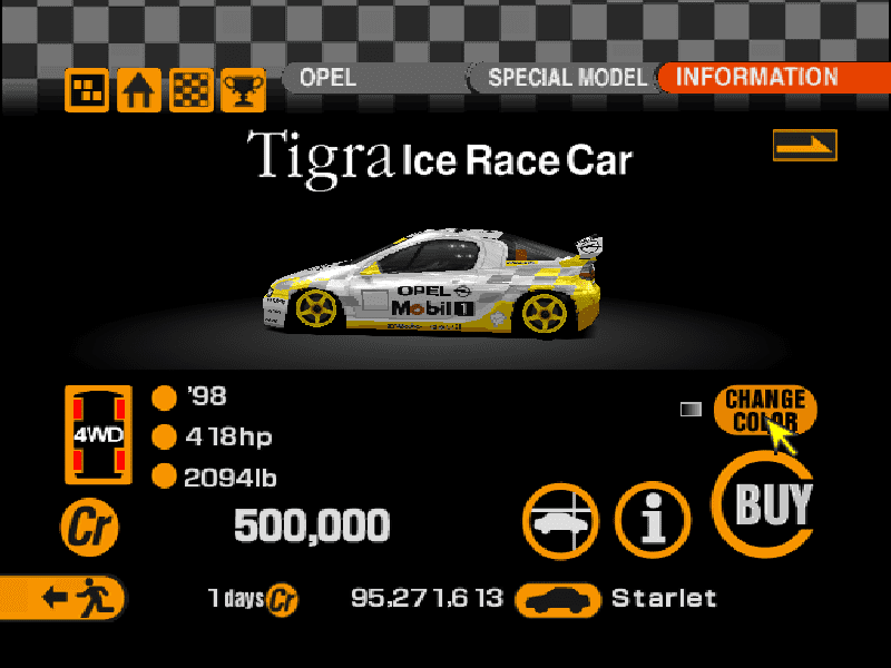 Opel Tigra Ice Race Car