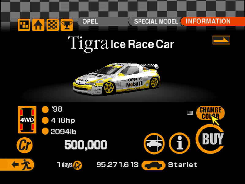 Opel Tigra Ice Race Car