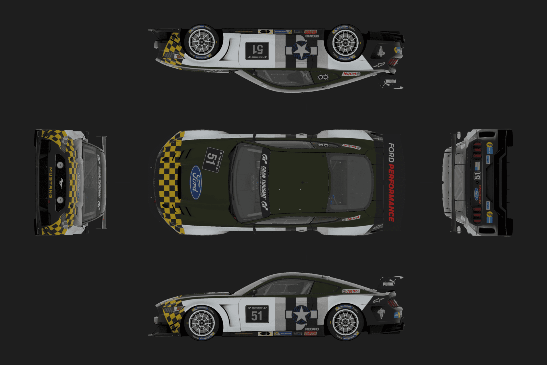 P-51 Ford Mustang Plan View