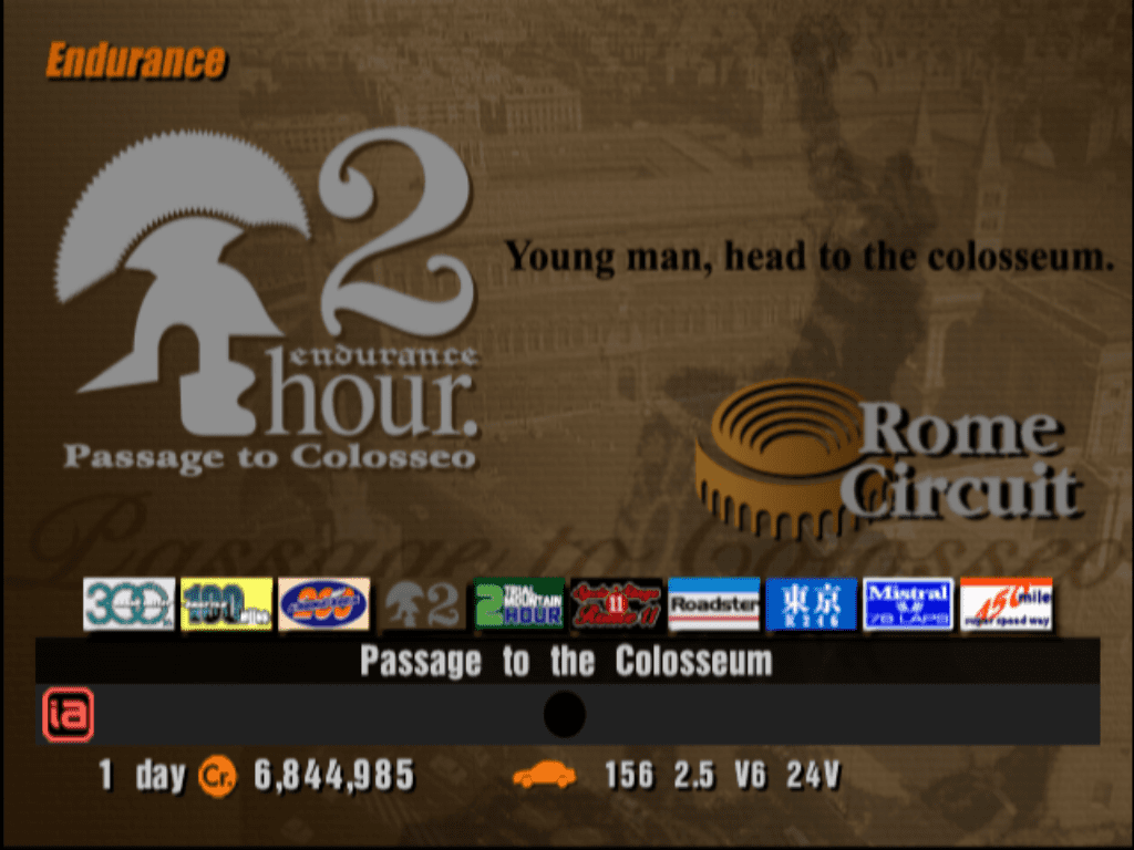 Passage of the Colliseum 2 Hour Endurance