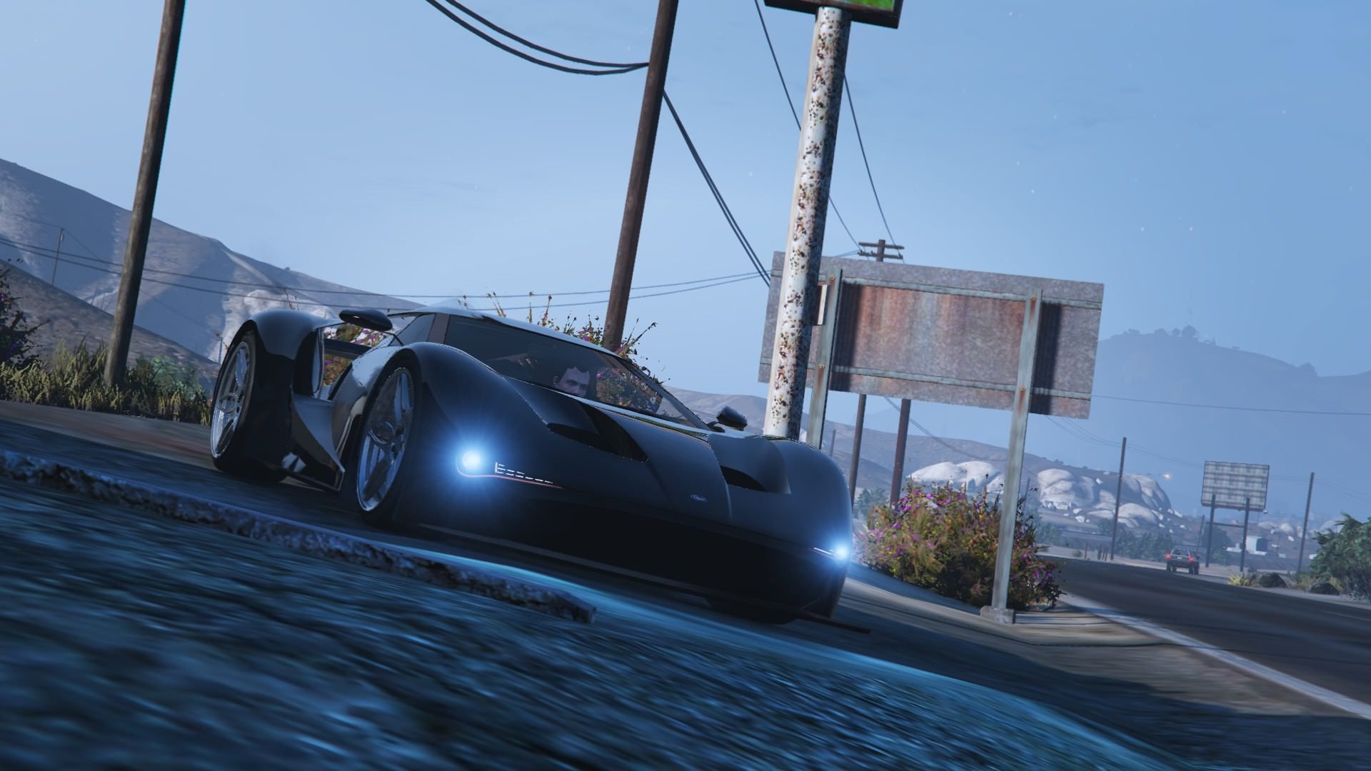 Piercing through the Sandy Shores roads with the Vapid FMJ 2