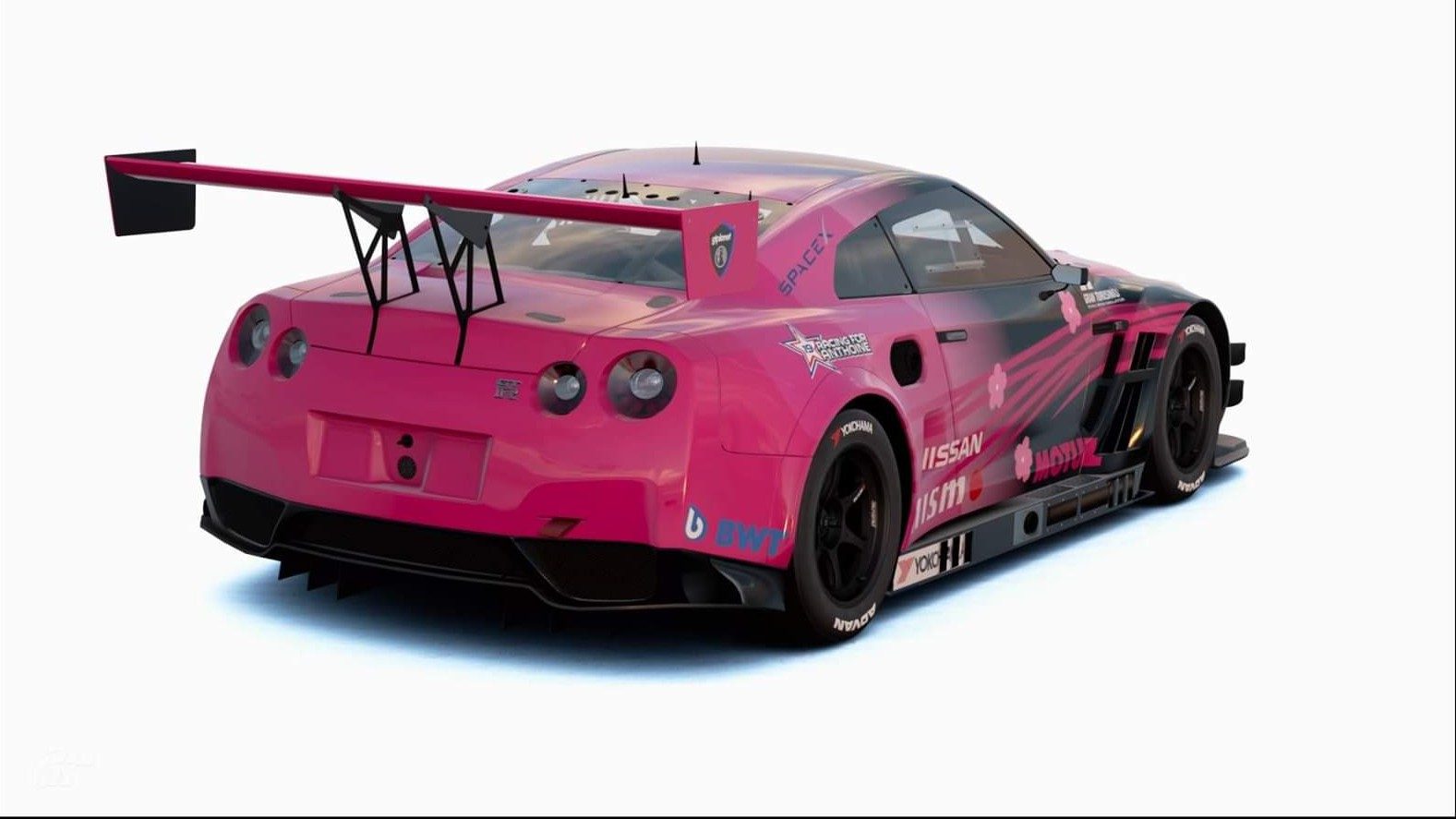Pink Nissan back