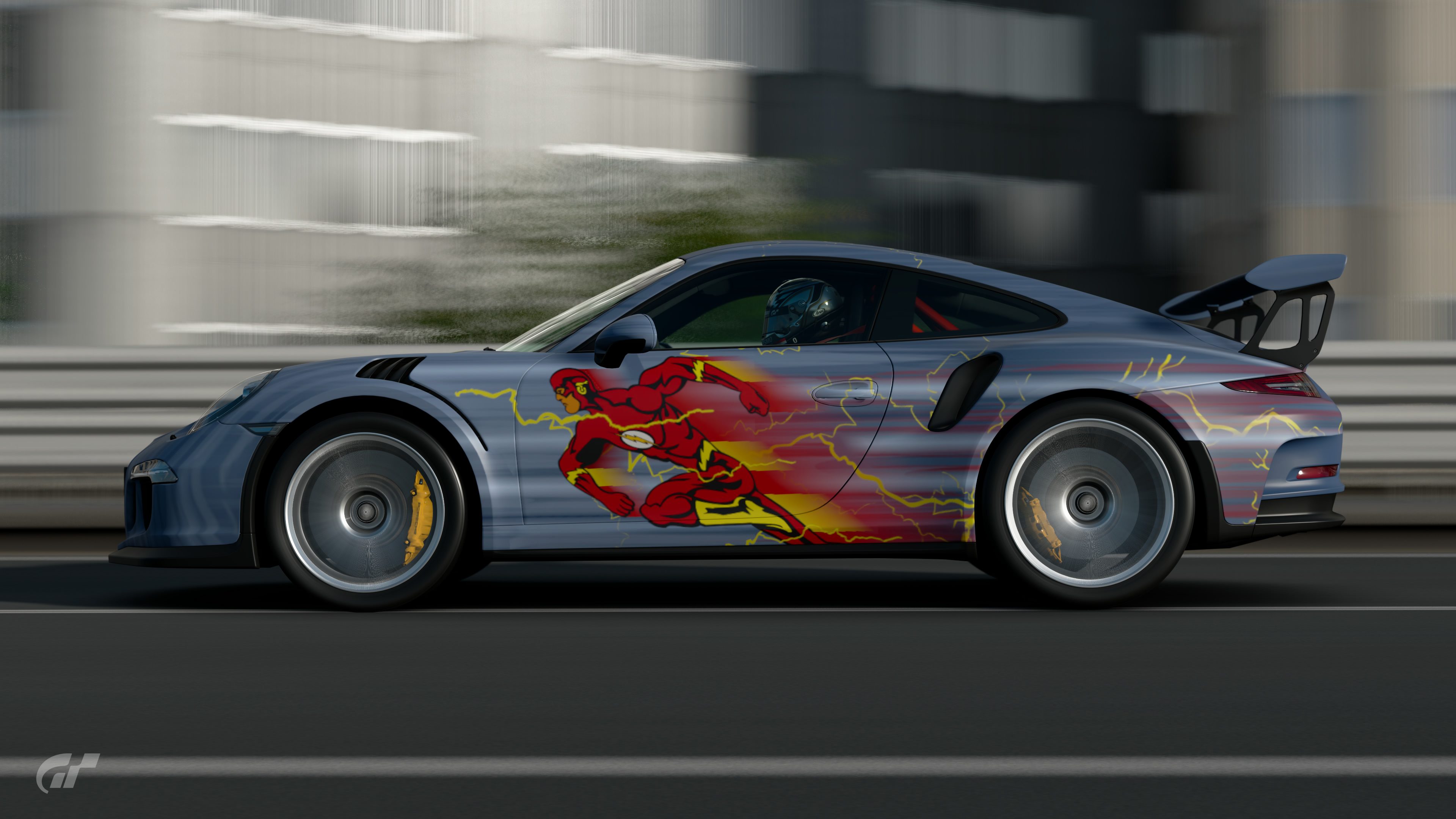 Porsche 911 gt3 RS "The Flash" side