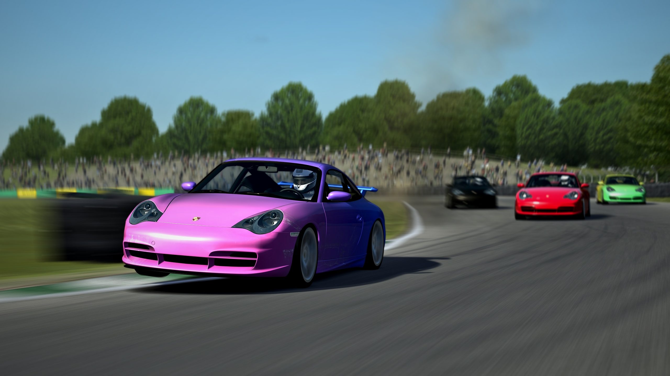 Porsche 996 gt3 '04 race @ Croft Circuit