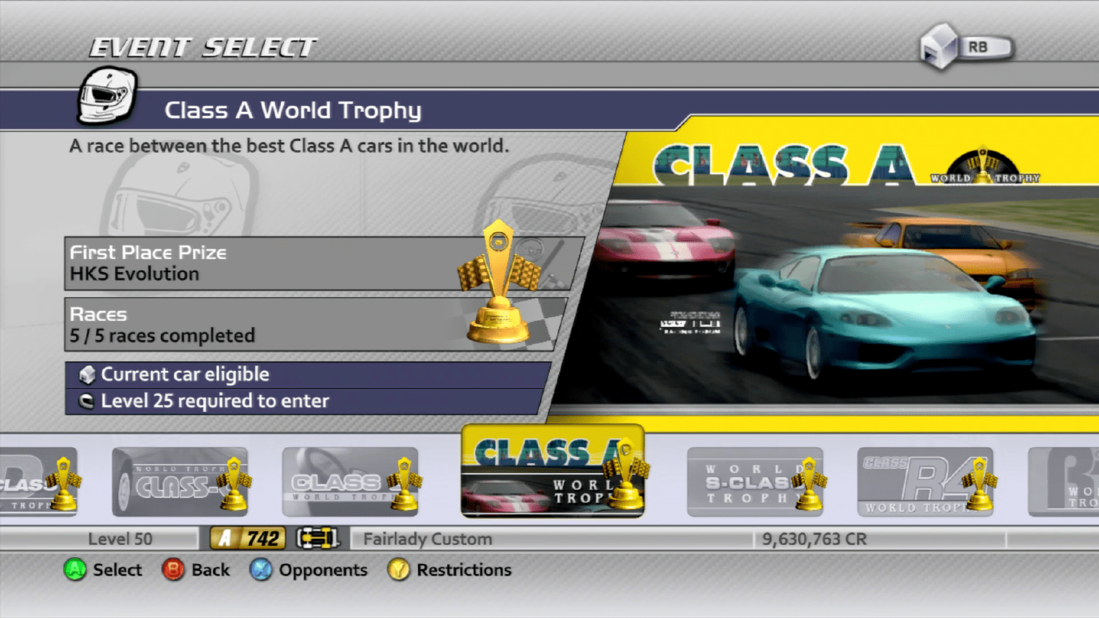 Professional Series - Class A World Trophy