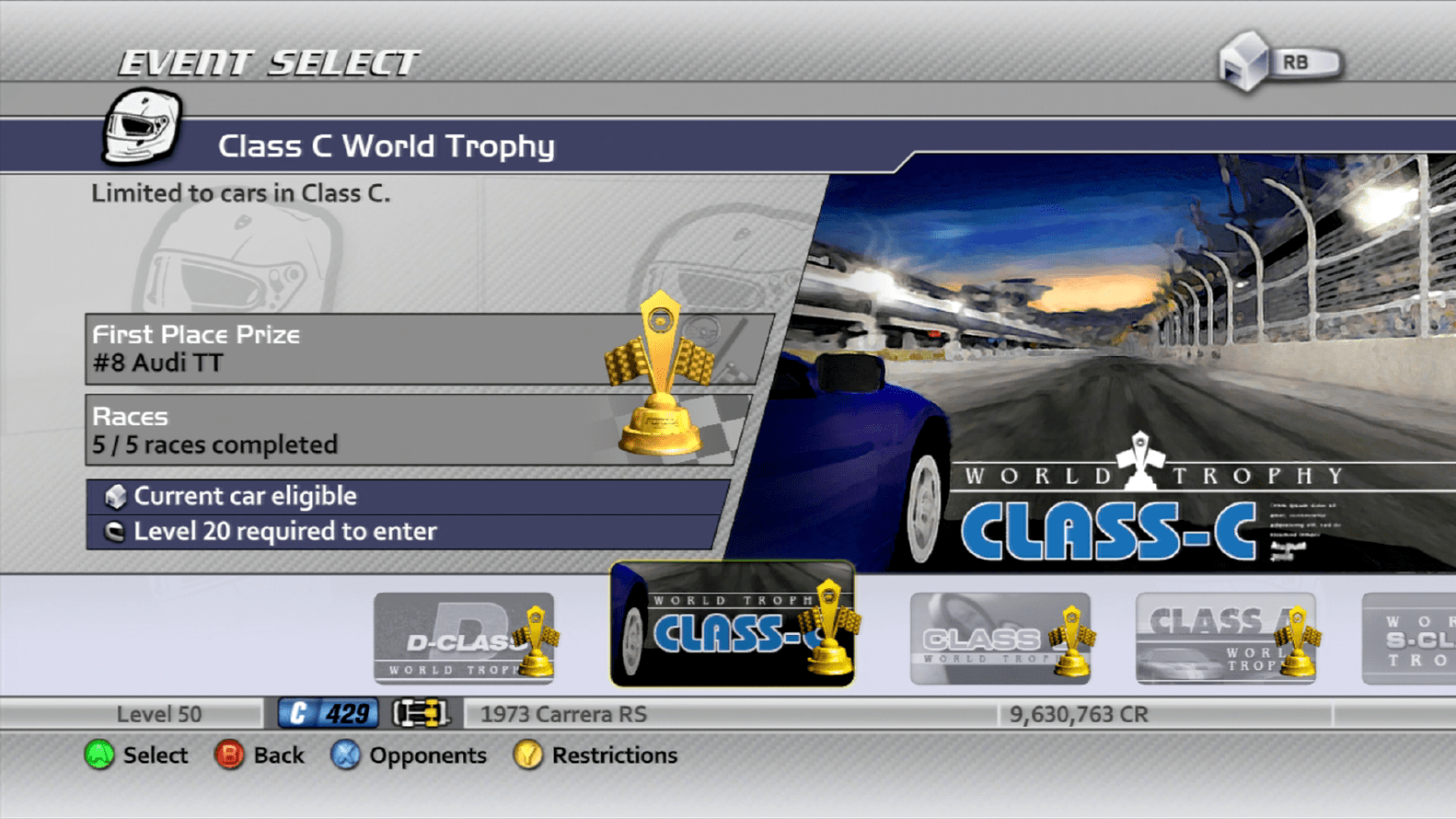 Professional Series - Class C World Trophy