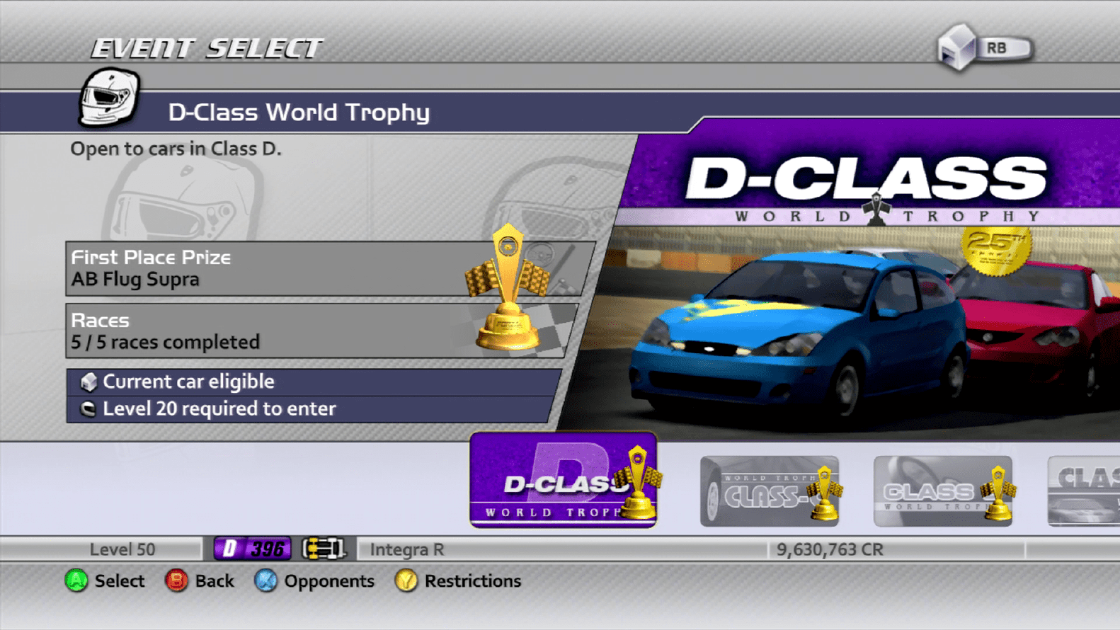 Professional Series - D-Class World Trophy