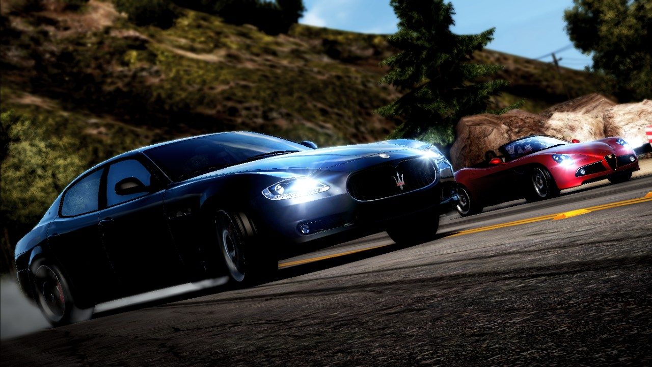 Quattroporte going all out on the turn.