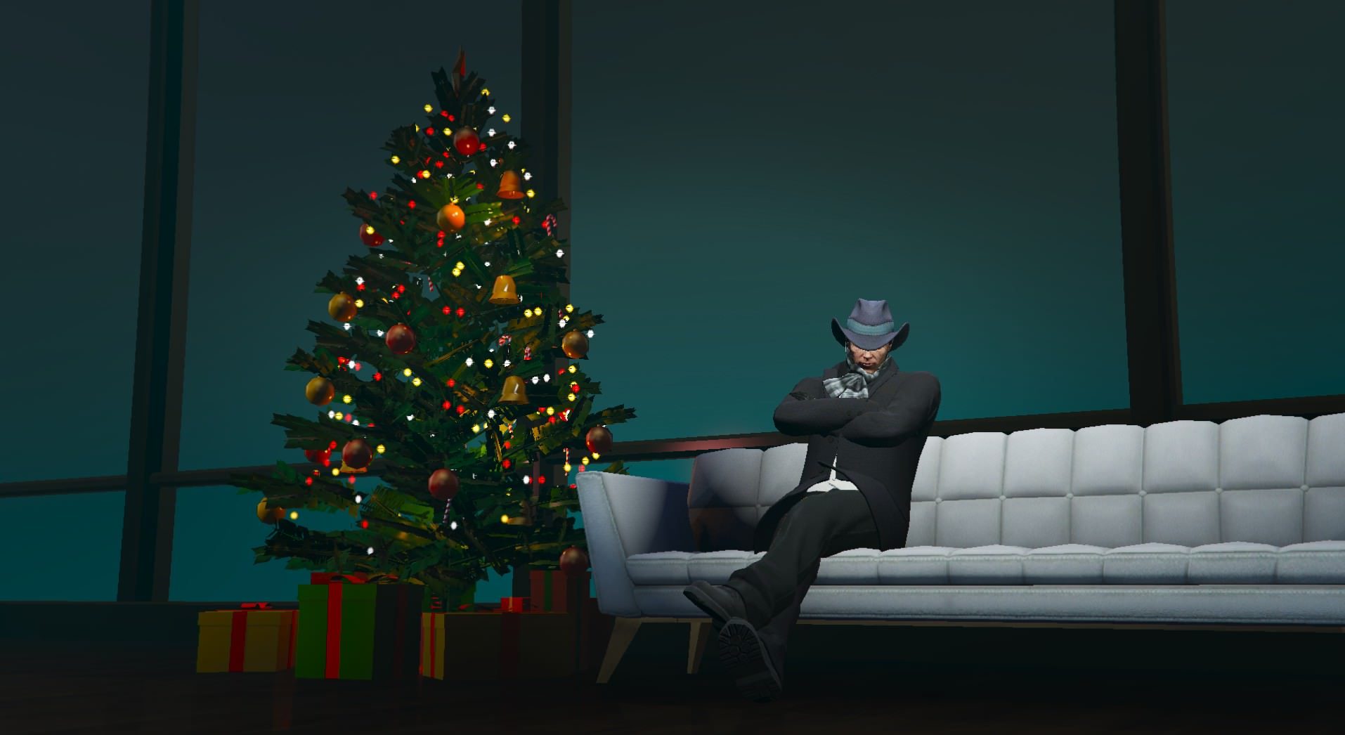 Relaxing away in the now full office garage 1