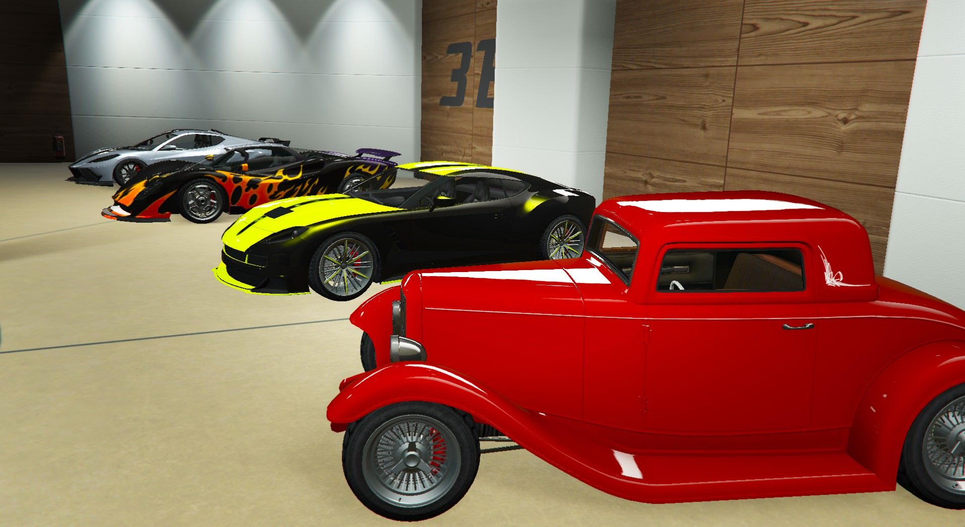 Relaxing away in the now full office garage 5