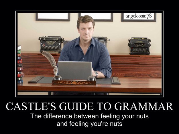 Richard Castle's Guide to Grammar - Feeling You're Nuts