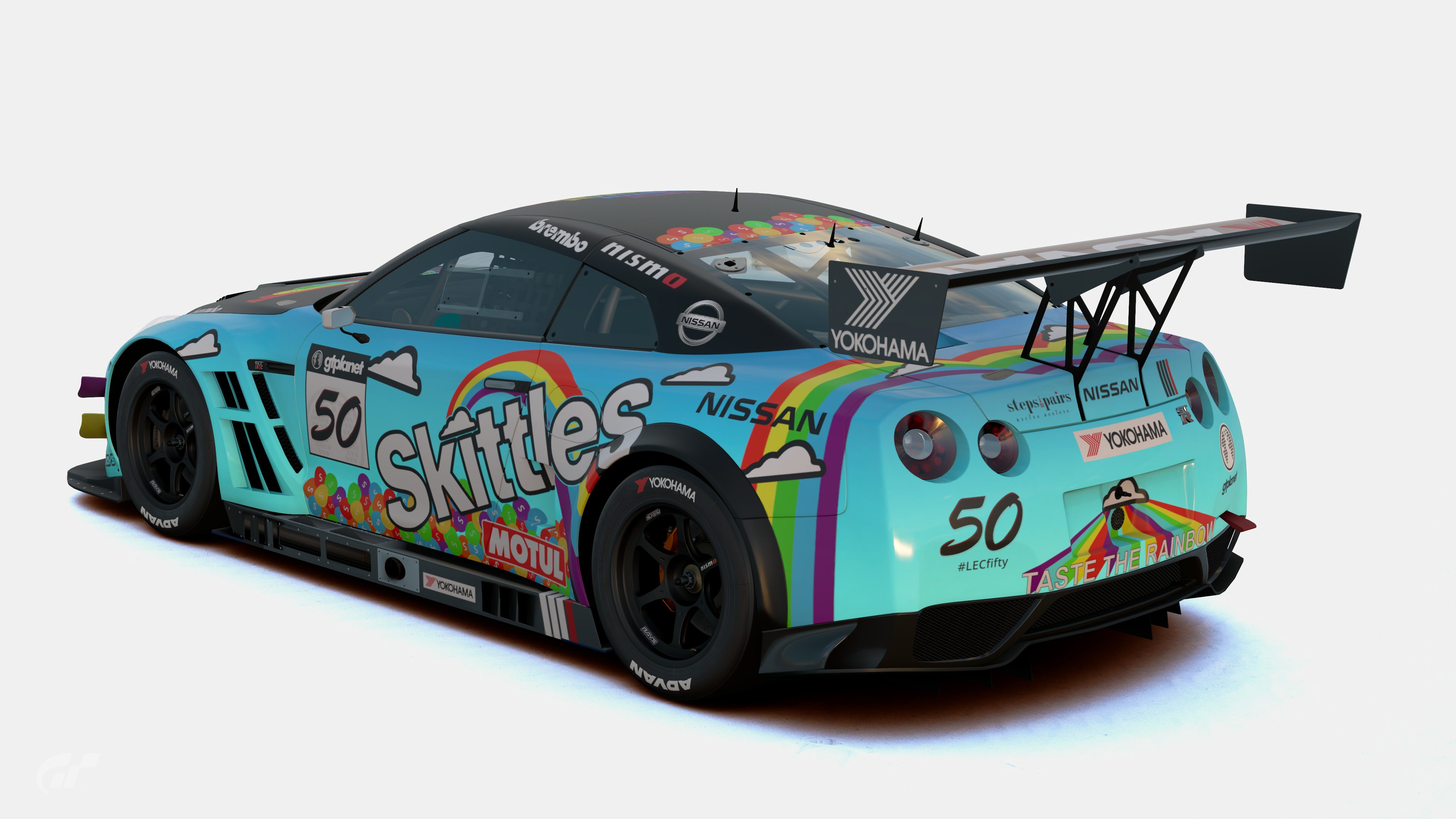 Skittles Nissan GT-R (rear)