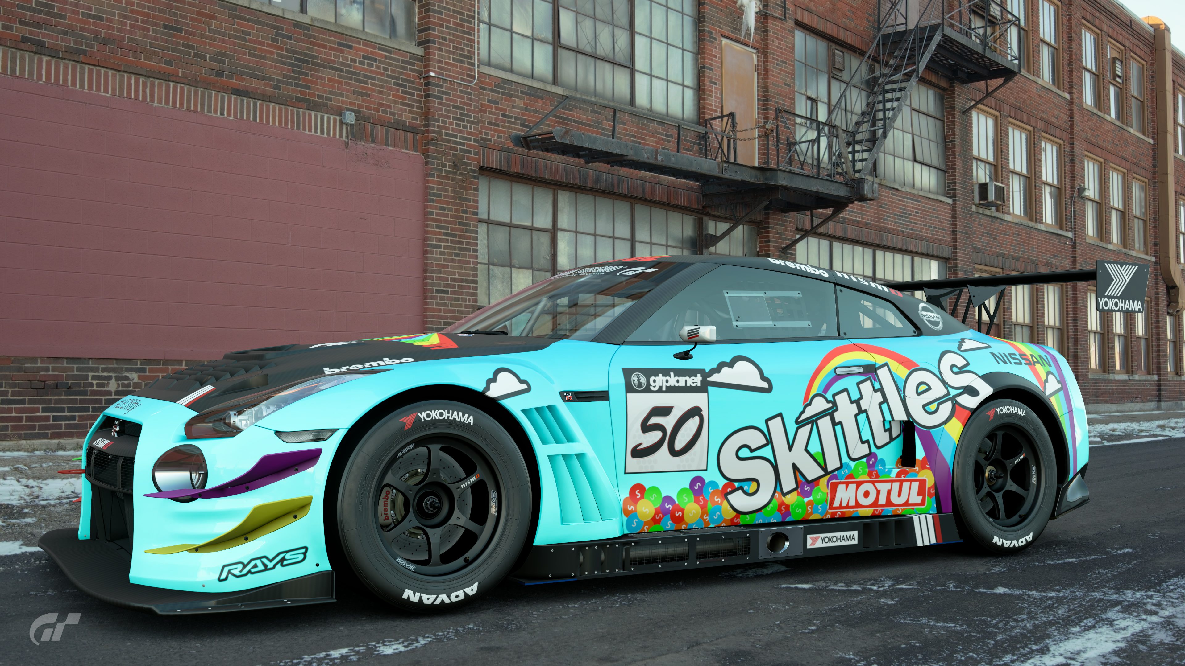 Skittles Nissan GT-R (side2)