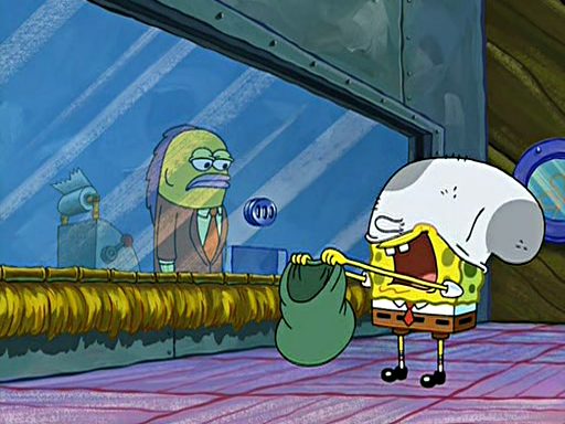 Spongebob robs a bank, part 2