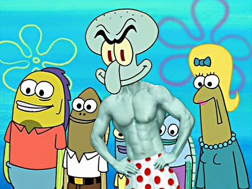 Squilliam in his knickers