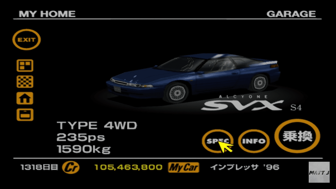 Subaru Alcyone SVX S4 blue