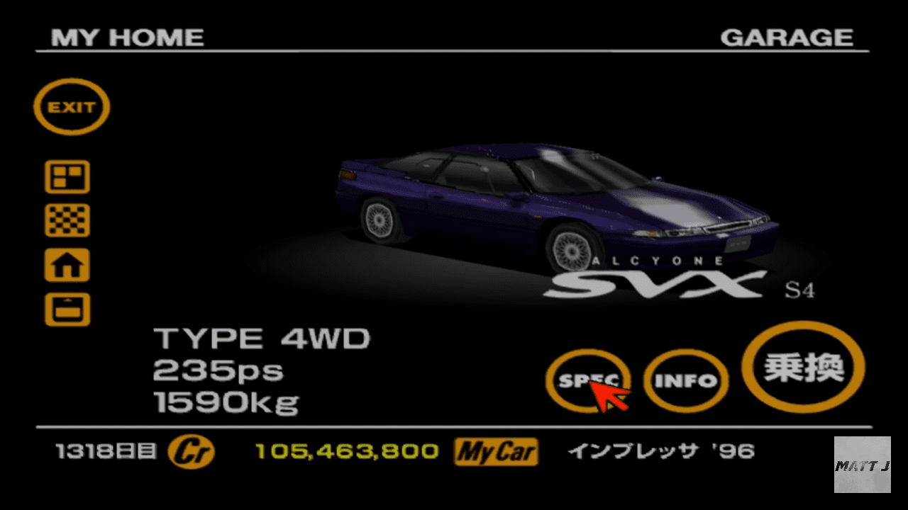 Subaru Alcyone SVX S4 dark blue