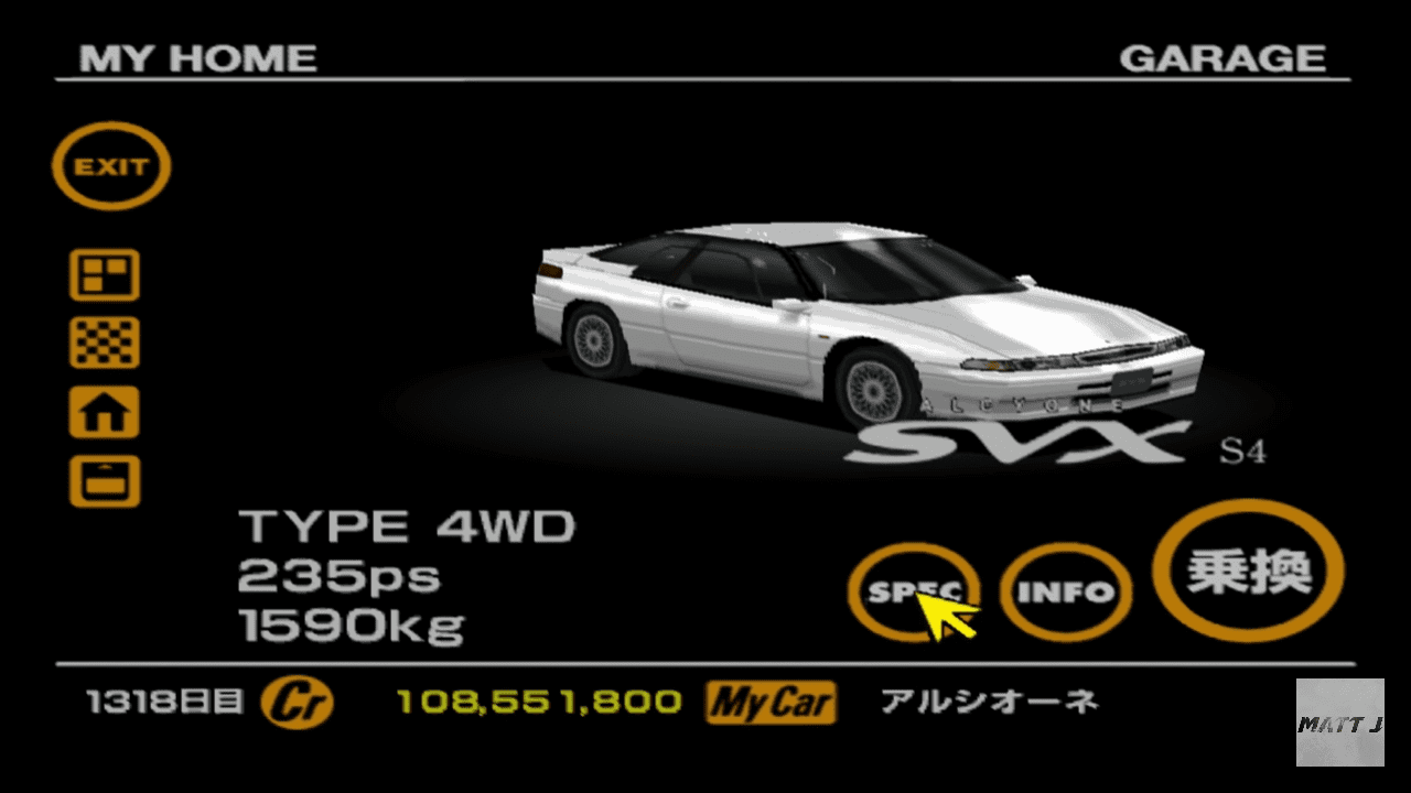 Subaru Alcyone SVX S4 white