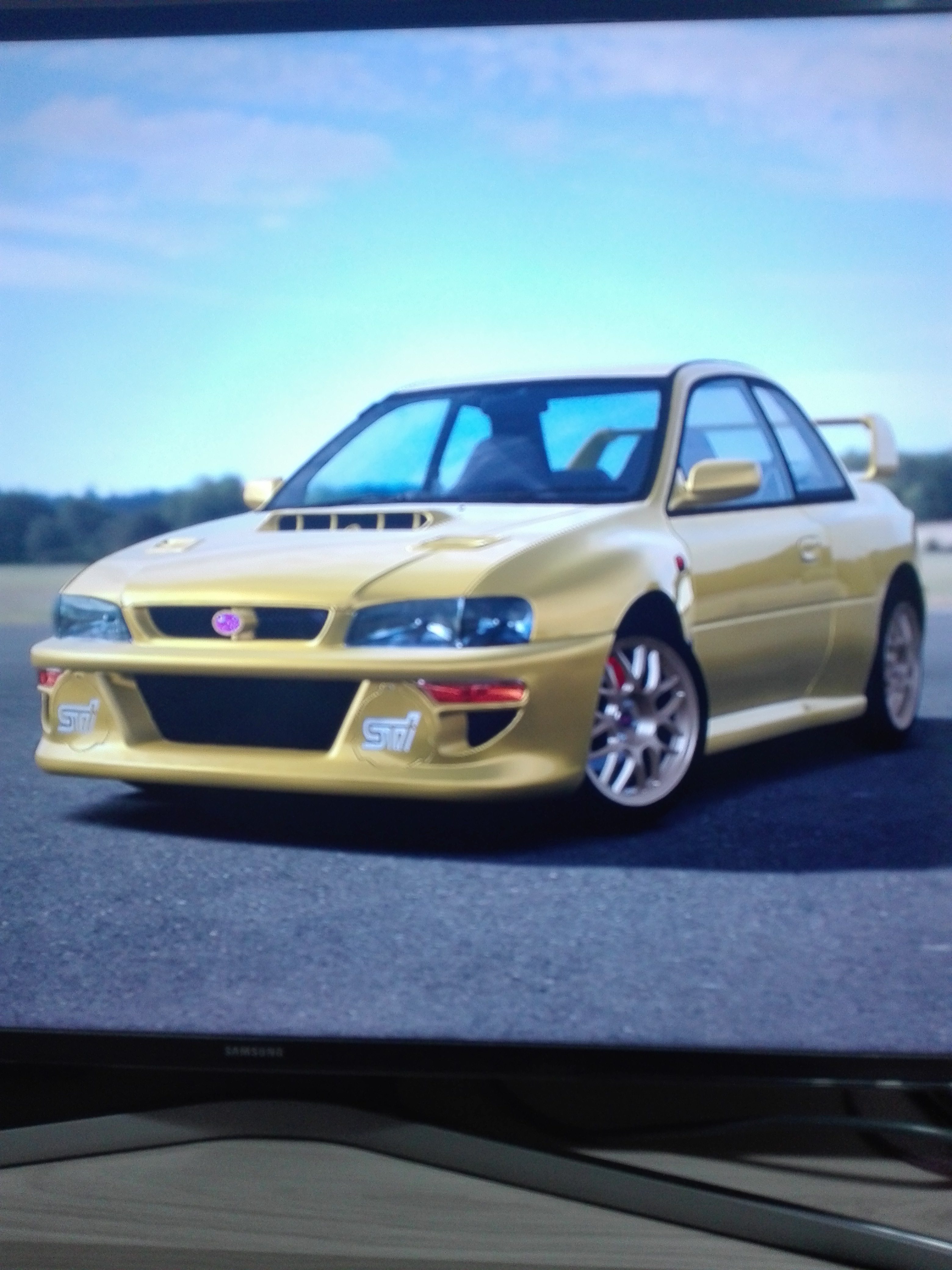 Subaru Impreza 22B STi yellow