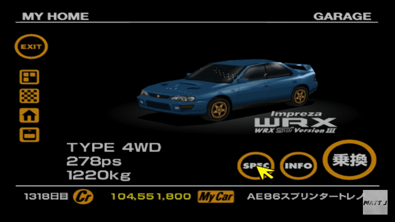 Subaru Impreza WRX STi Version III light blue