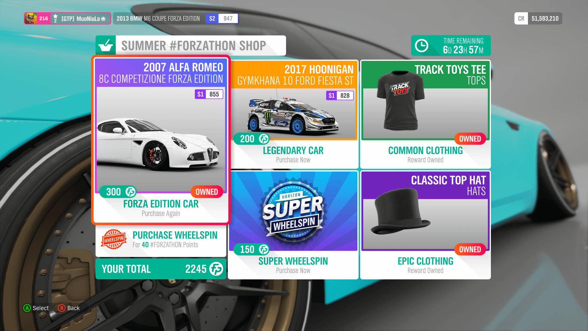 Summer Forzathon Shop