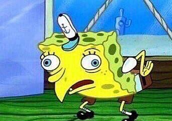 ThE nEw SpOnGeBoB aCtInG lIkE a ChIcKeN MeMe ThAt'S hOt ThEsE dAyS