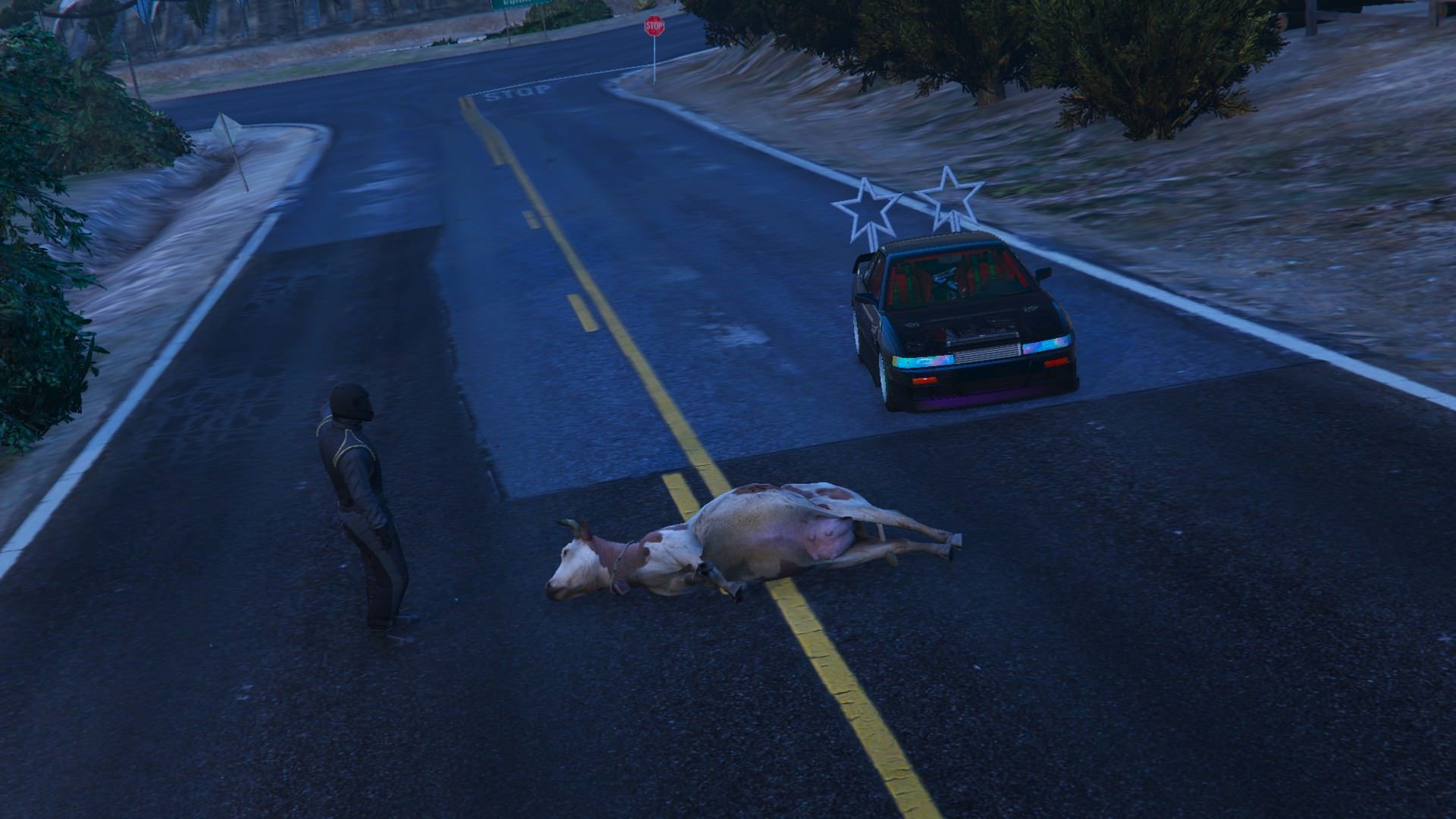 The tamed racing animal on the streets hits a snag with a tamed farming animal on the streets 14