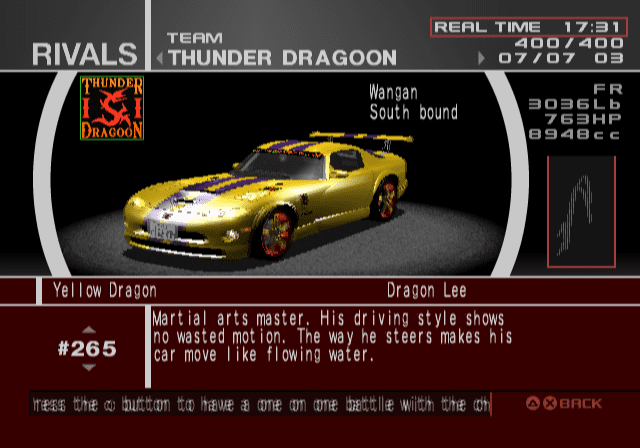 Thunder Dragoon - Yellow Dragon